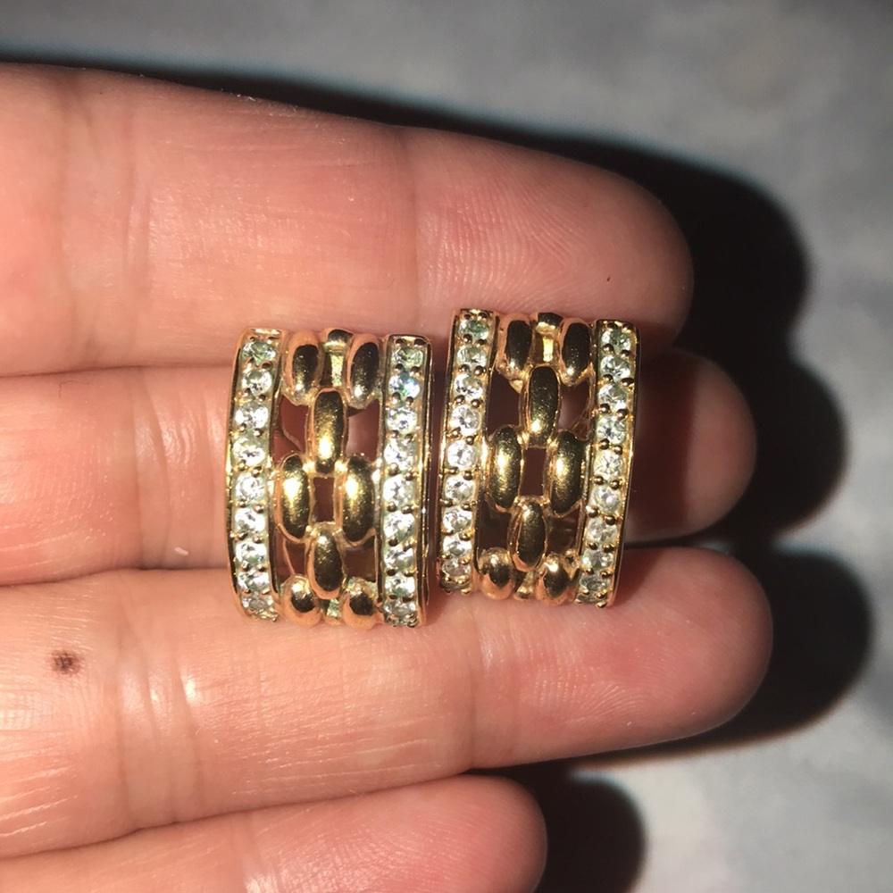 Gold Plated Diamond Earrings (Repair)